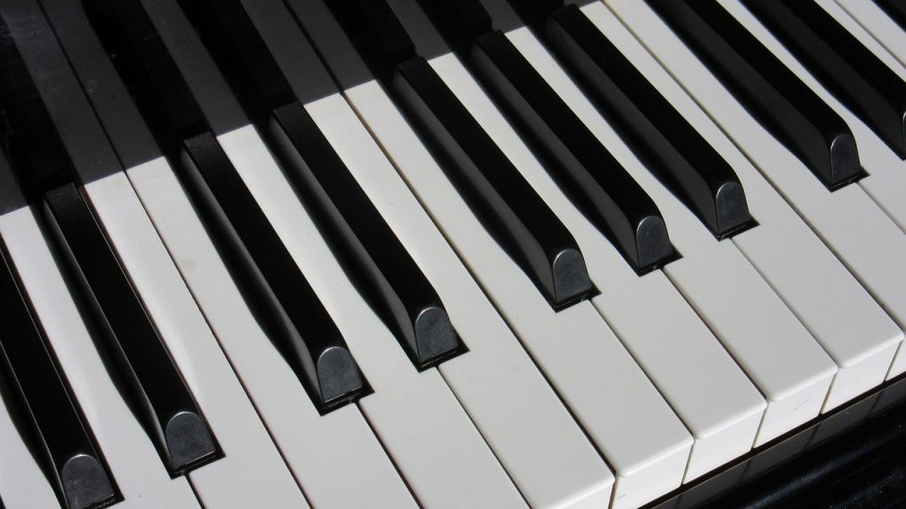 piano, keys, close up